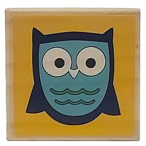 Hampton Art Owl Rubber Stamp VW0175 2.5" Wood Mounted Crafting Bird Whimsical
